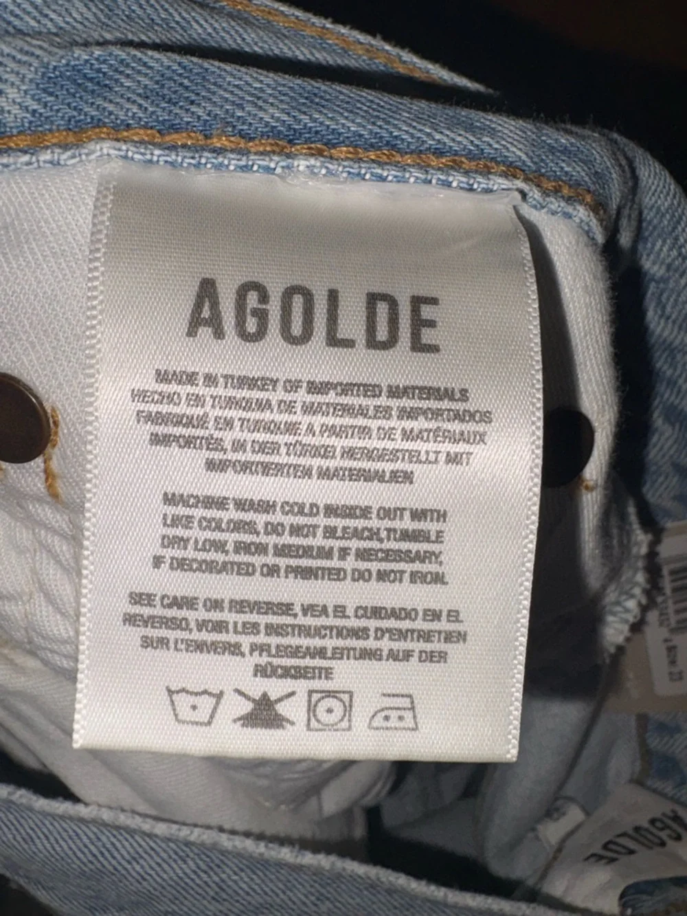 Agolde Austin Mid Rise Tapered Slim Size 23 NWT - Picture 6 of 6
